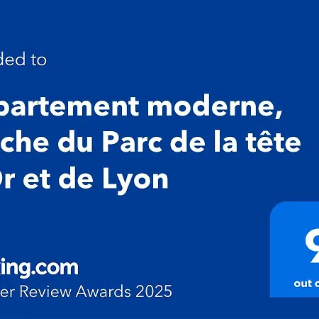 Apartamento Moderne, Proche Du Parc De La Tete D'or Et De Lyon *